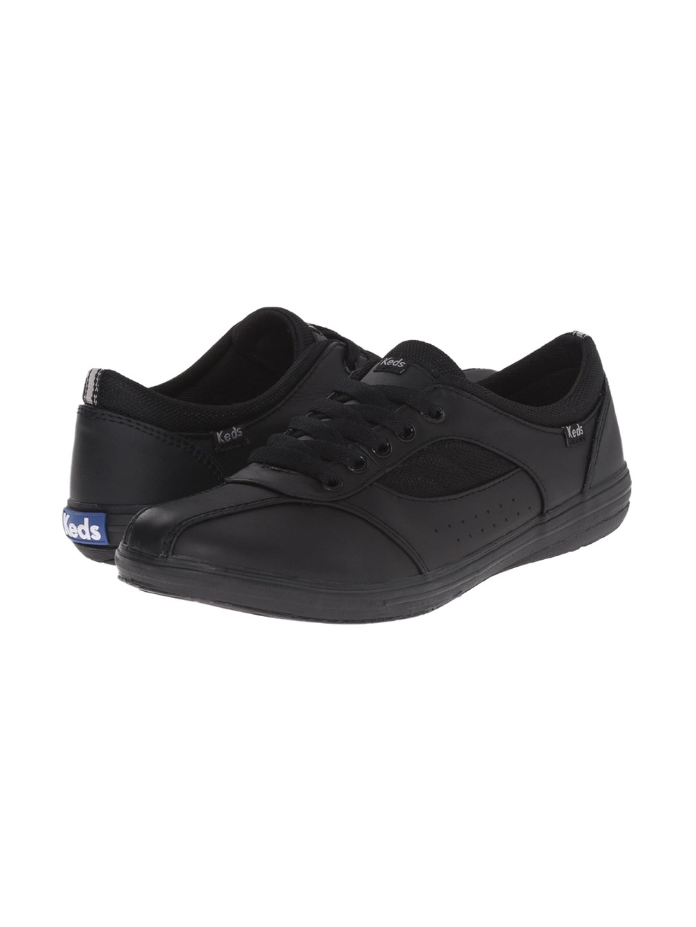 KEDS ORTHOLITE SNEAKERS - BLACK LEATHER WOMEN SIZE 10 (NEW WITH TAGS) B10